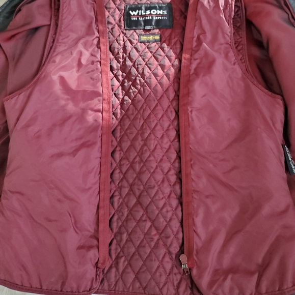 WILSONS LEATHER THINSULATE BLACK FITTED LEATHER JACKET WITH REMOVABLE LINER! - Picture 16 of 16